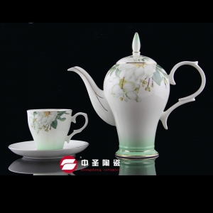 15头骨瓷玉兰茶具ZS00195